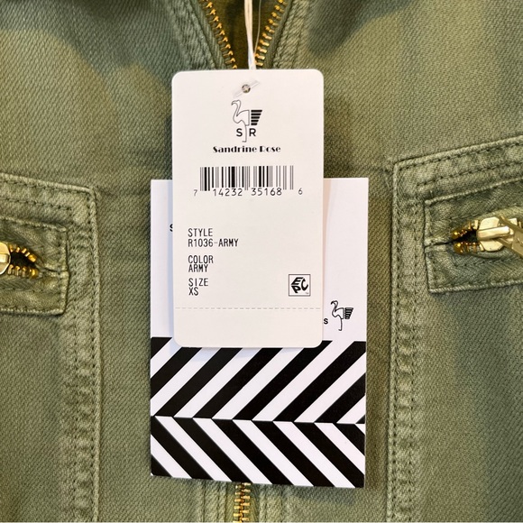 Free People x Sandrine Rose Denim Jumpsuit Army Green Size XS/S - Picture 3 of 10